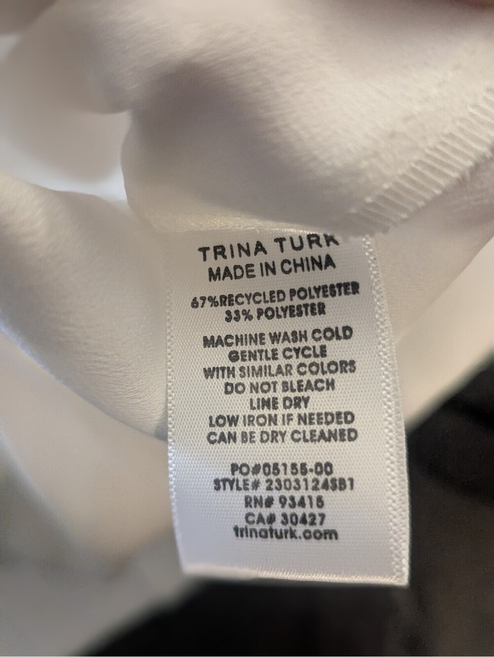 NWT TRINA TURK ODILIA ELEGANT DRAPED TOP IN IVORY | SIZE SMALL - Picture 5 of 6